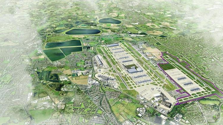 An artist's impression  of a proposed third runway at Heathrow. Image: Heathrow Airports Limited